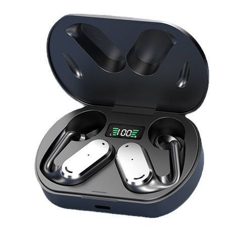 GT-R Bluetooth Earphones Hanging Ear Bone Conduction Wireless Bluetooth Earphones Long Range Office Business Digital Display Screen