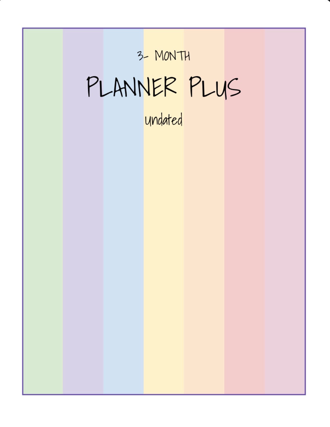3- Month Planner Plus