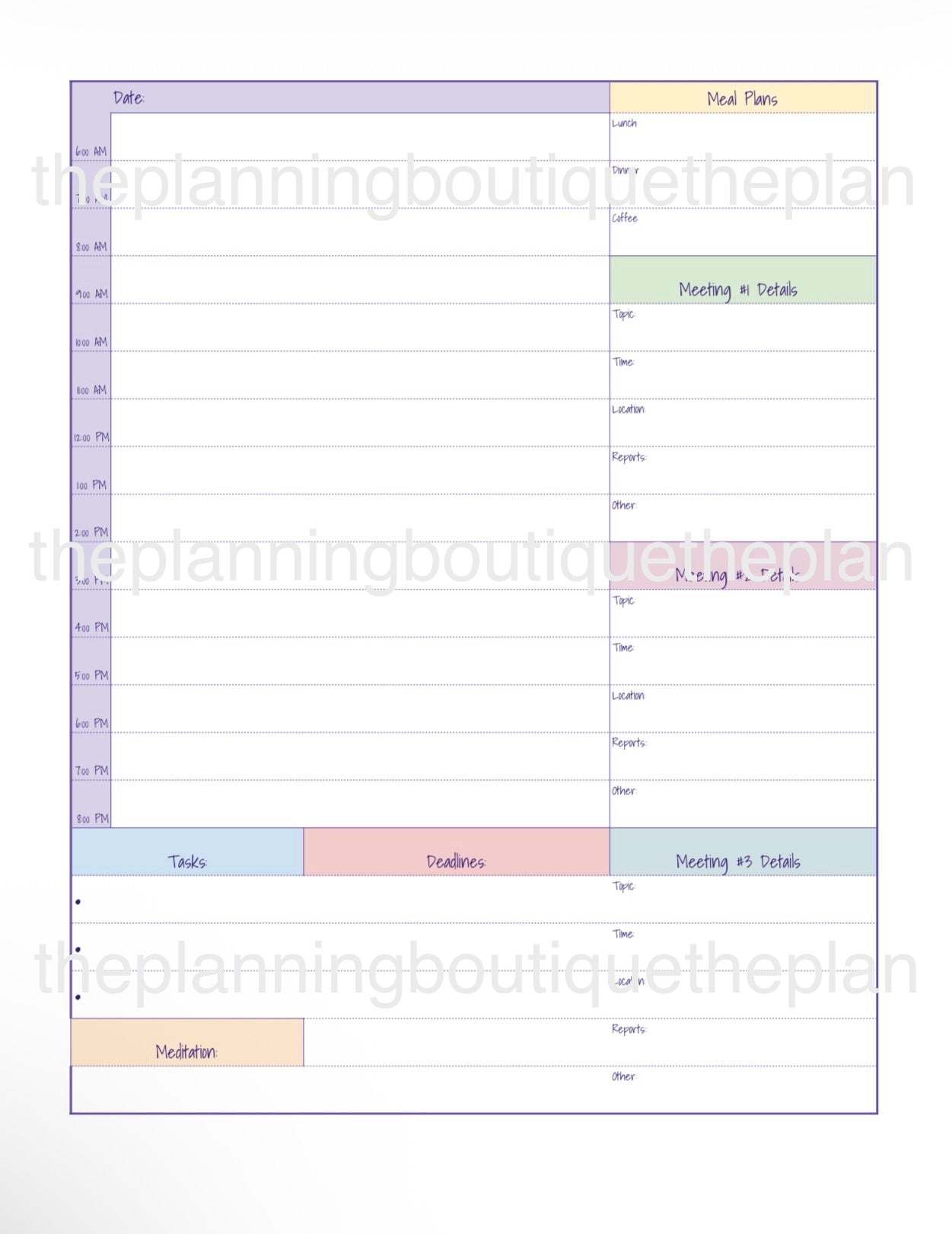 Planner Refill- 1 Month