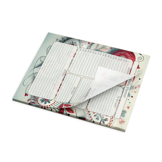 Vibrant Daily Planner Notepad - Trendy Chic Design - DipaliZ