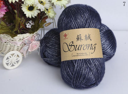 Silk Blend Unisex Knitted Scarf and Milk Cotton Yarn