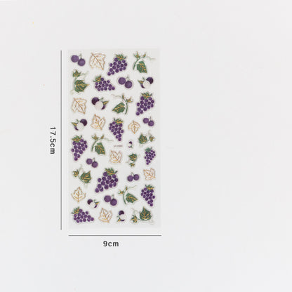 Cute Strawberry Gold Foil Stickers for DIY Decor