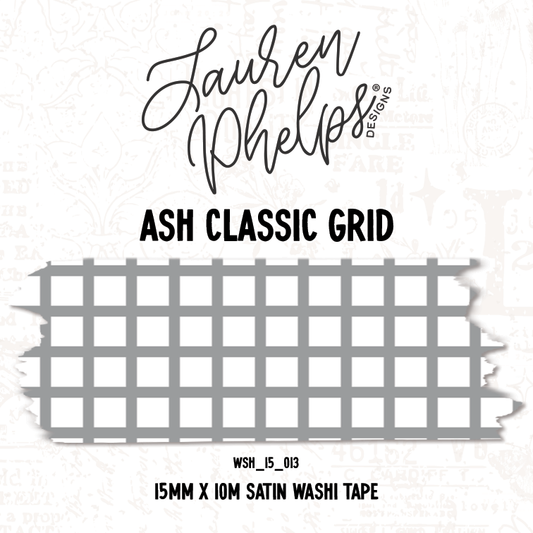 Ash Classic Grid 15mm washi