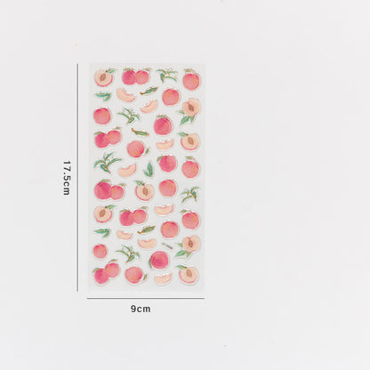 Cute Strawberry Gold Foil Stickers for DIY Decor