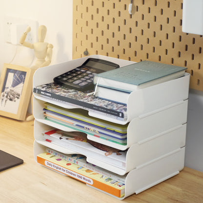 White A4 Paper Drawer Storage Cabinet for Office & Students