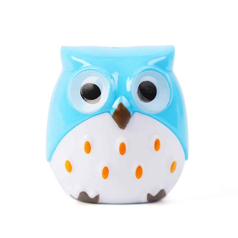 Cute Cartoon Owl Dual Hole Pencil Sharpener for Students