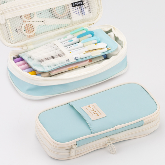 Transformable Macaron Color Pencil Case for Office