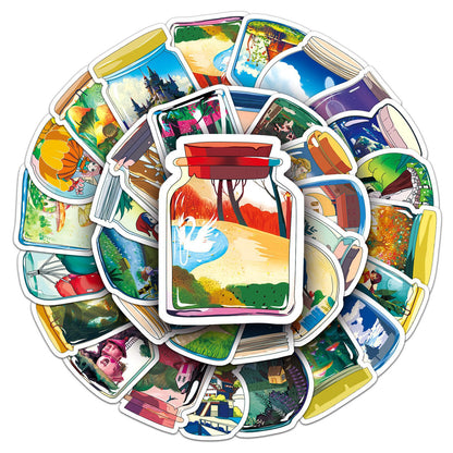 50 PCS Original World in a Bottle Graffiti Stickers