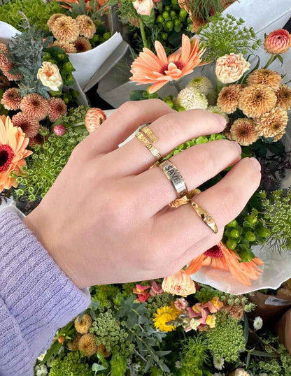 Cross Gemstone Ring