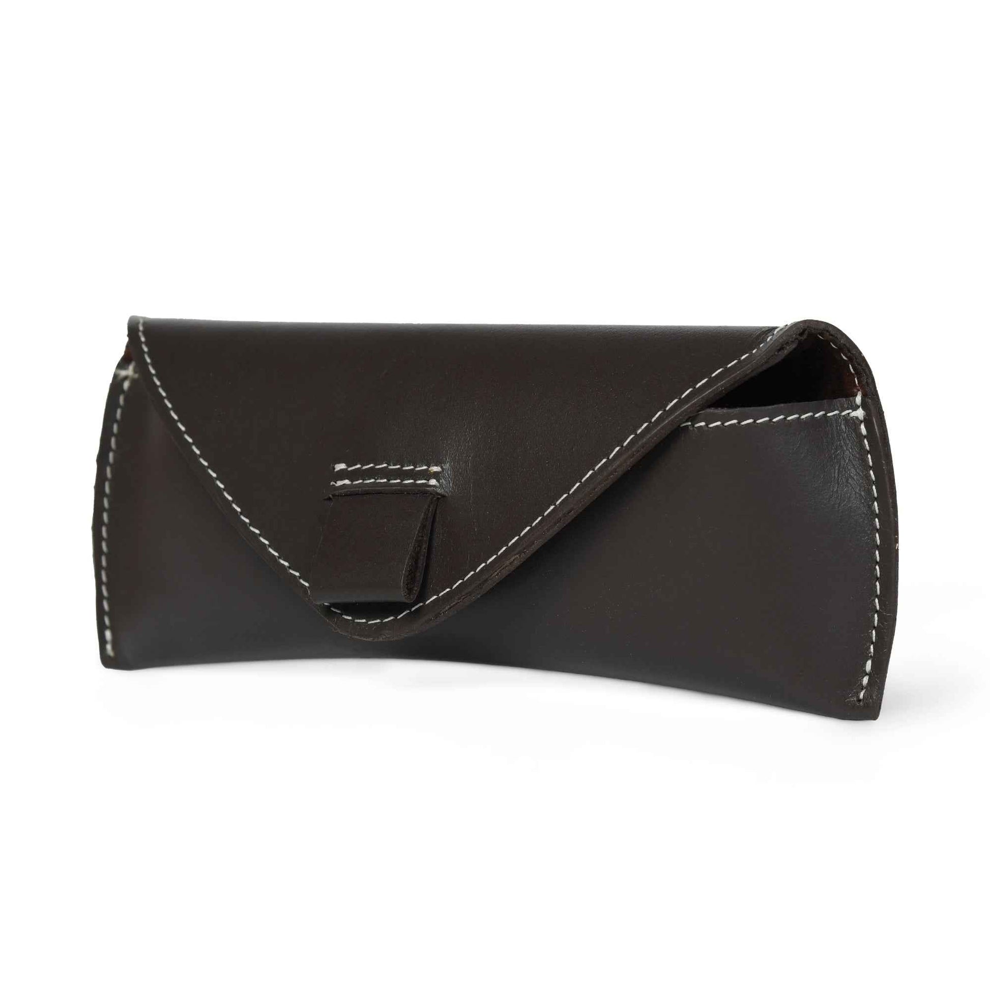 Brown Guard Leather Sunglass Case