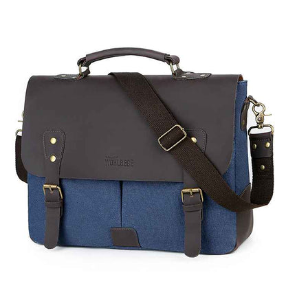 Retro Computer Briefcase Shoulder Bag with Lid