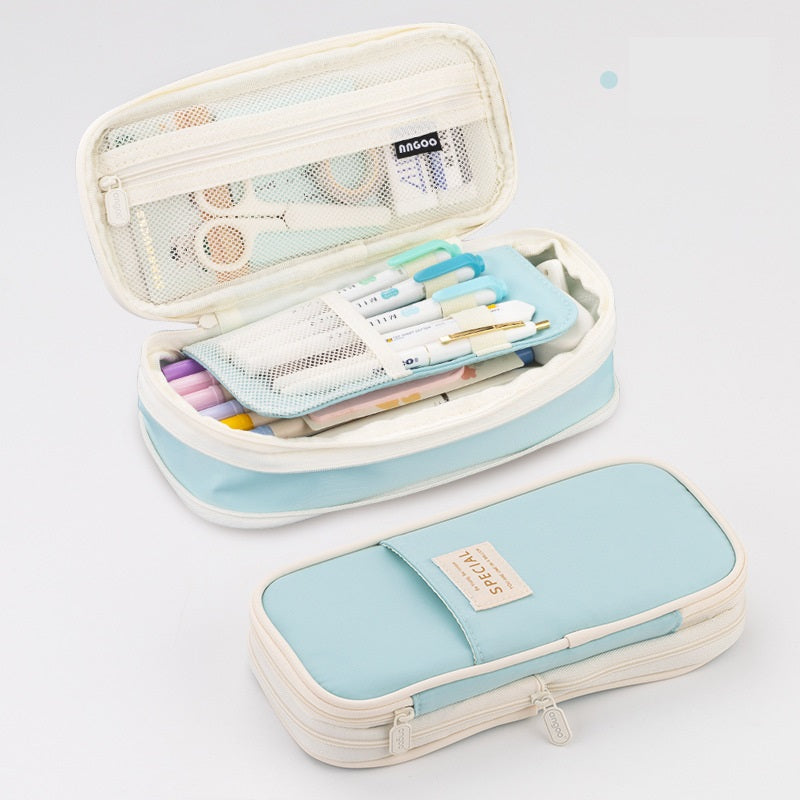 Transformable Macaron Color Pencil Case for Office