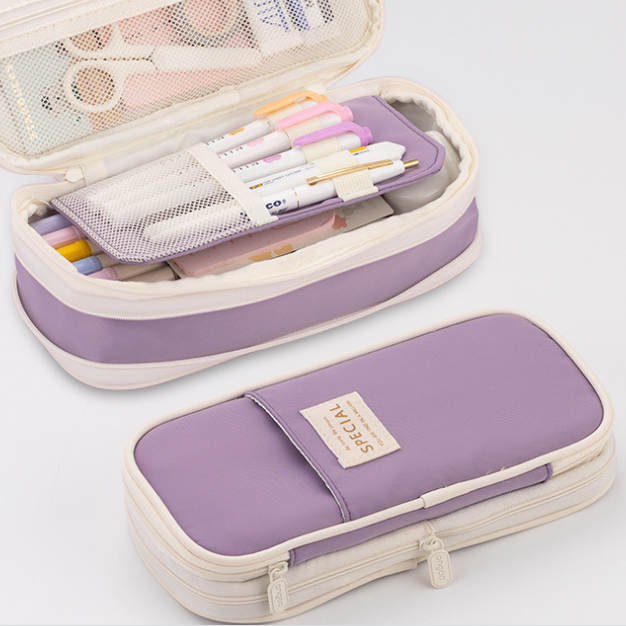 Transformable Macaron Color Pencil Case for Office