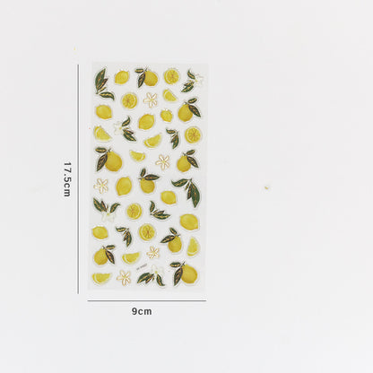 Cute Strawberry Gold Foil Stickers for DIY Decor