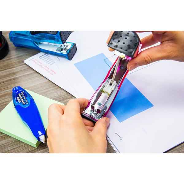 Compact Stand-Up Standard (26/6) Stapler w/ 500 Ct. Staples - Random Color