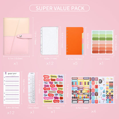 Creative A6 Loose-leaf Notebook for Financial Planning