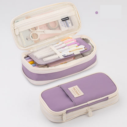 Transformable Macaron Color Pencil Case for Office