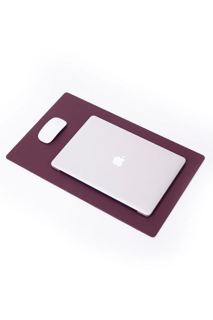Leather Desk Desk Claret Red 60x35cm