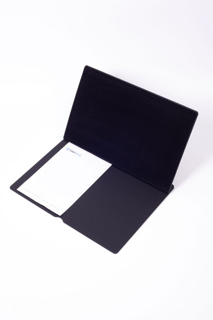 Leather Covered Desk Desk Black Wood Detail 50x35cm