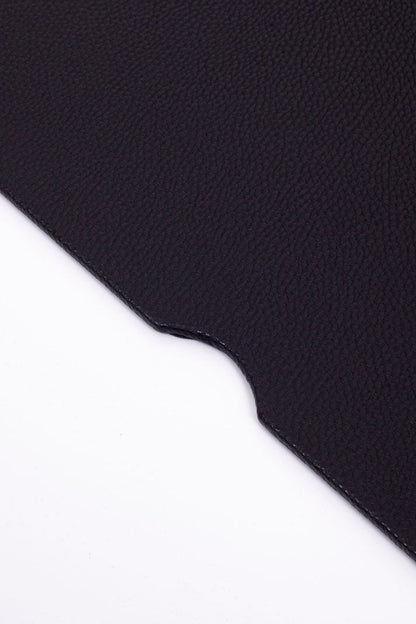 Leather Covered Desk Desk Black Wood Detail 50x35cm