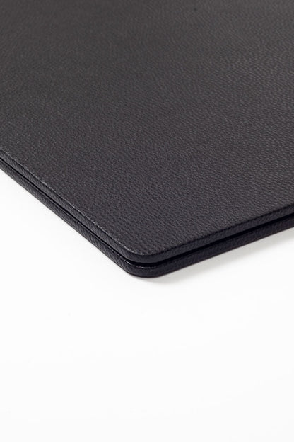 Leather Covered Desk Desk Black Wood Detail 60x40cm