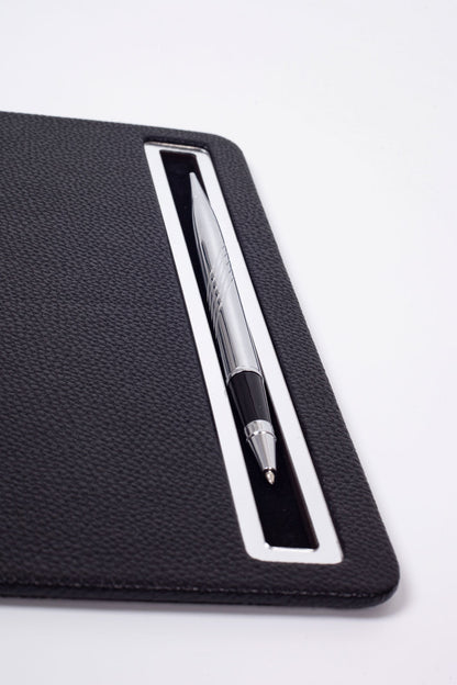 Leather Mousepad Black Chrome Detailed