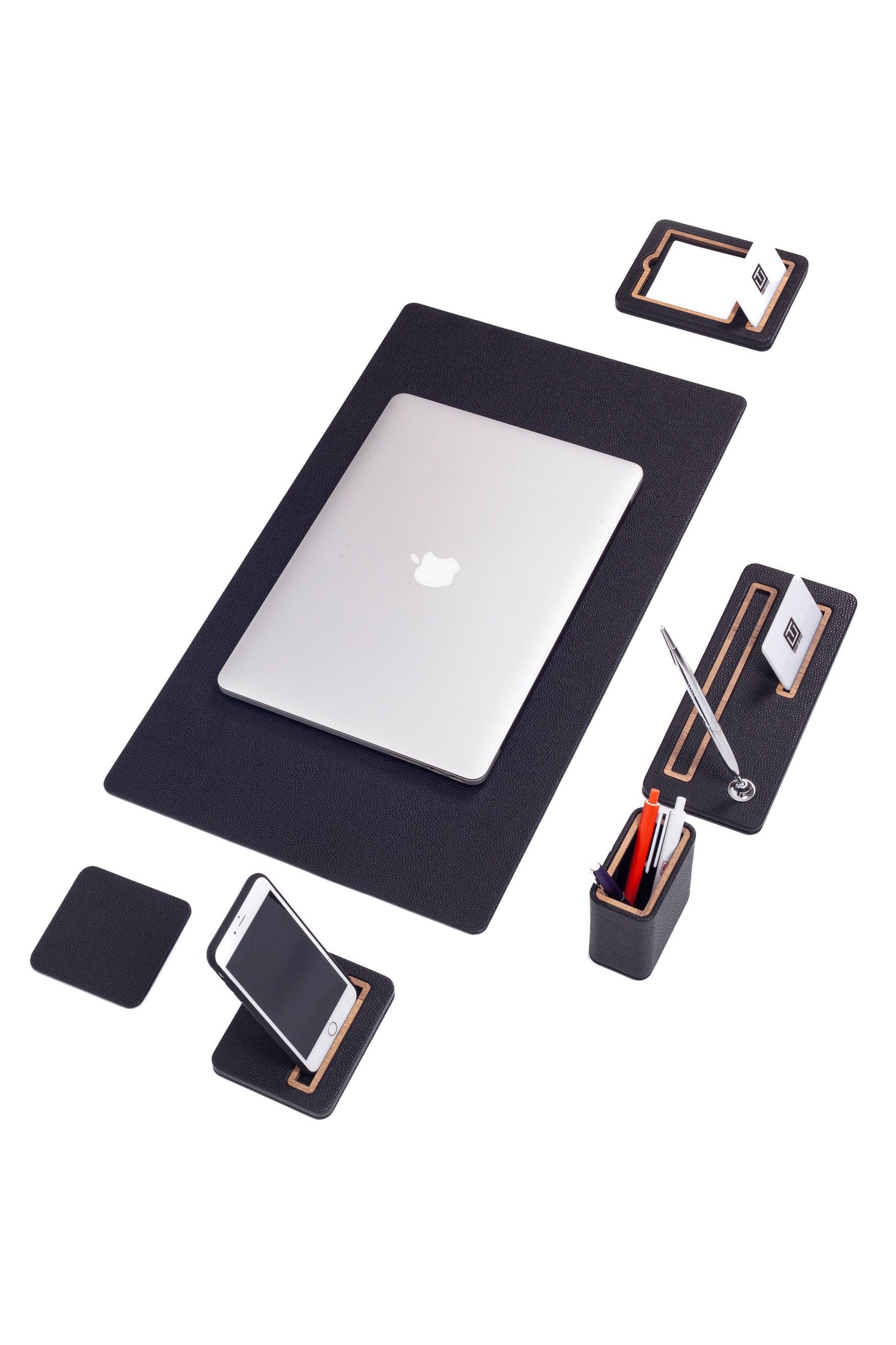 Porto Leather Desk Set 6 Pieces