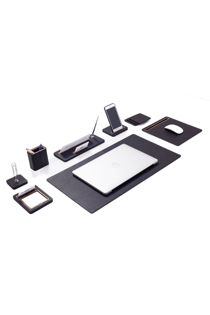 Cavalli Leather Desk Set 8 Pieces Desk with Nameplate