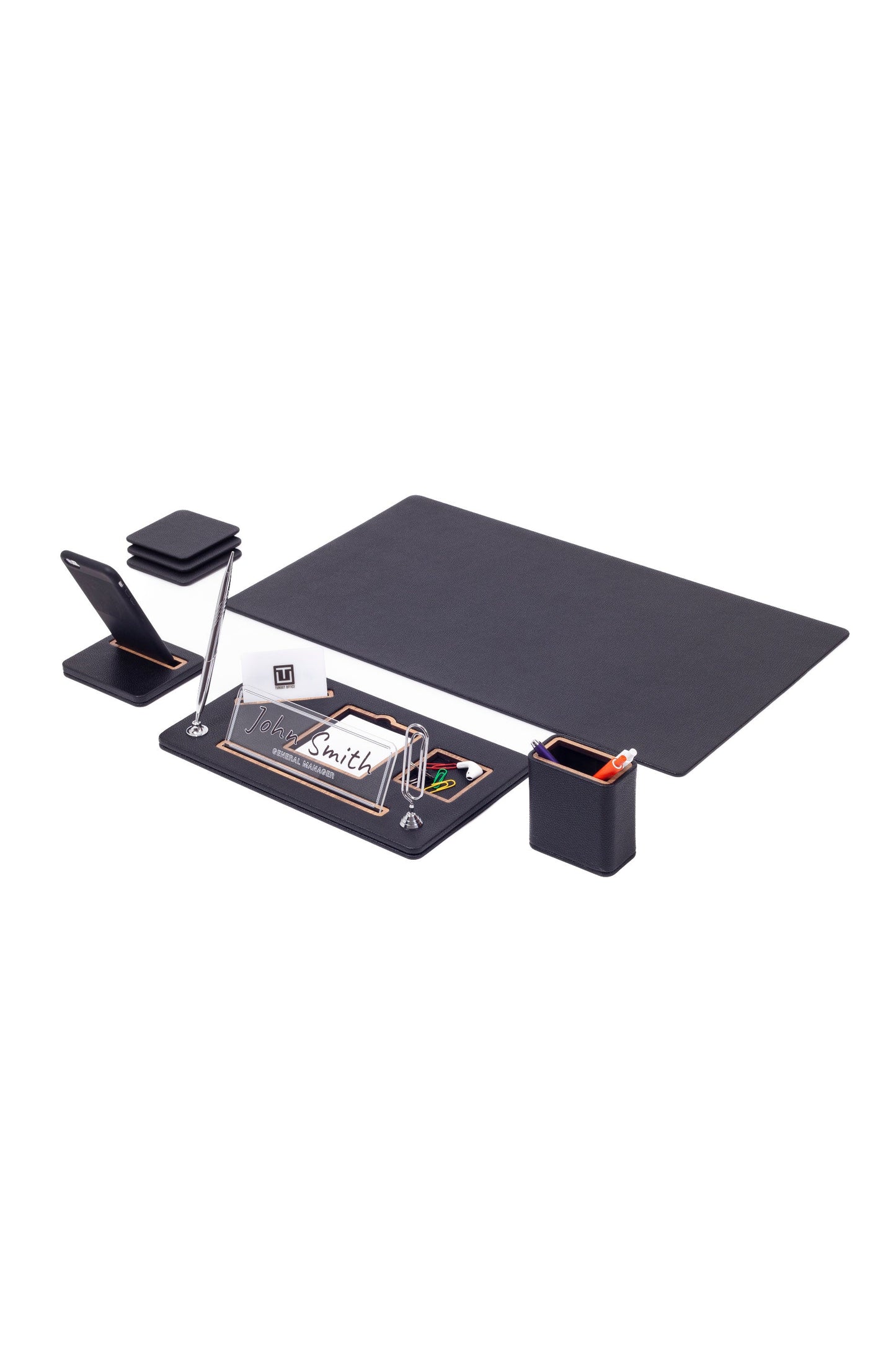 Royal Leather Desk Set 5 Pieces