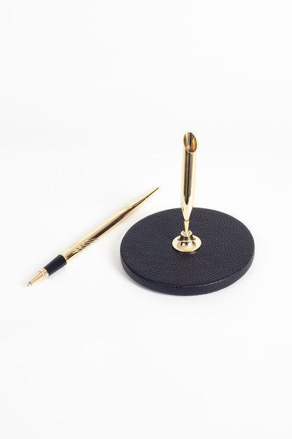 Polo Leather Pen Pad Gold