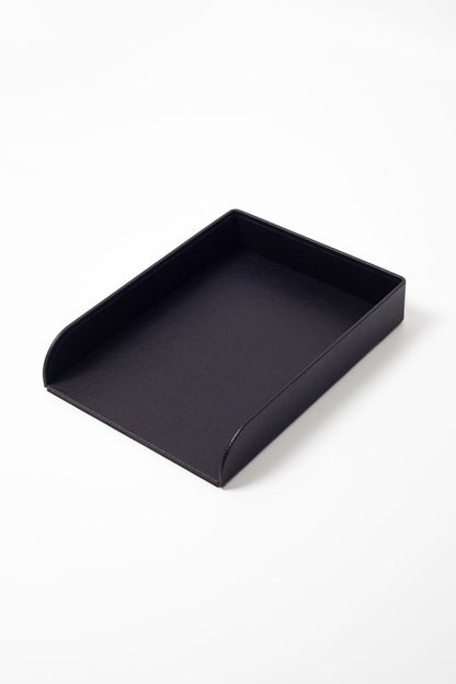 Felix Leather Document Rack Black