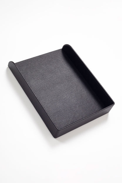 Felix Leather Document Rack Black