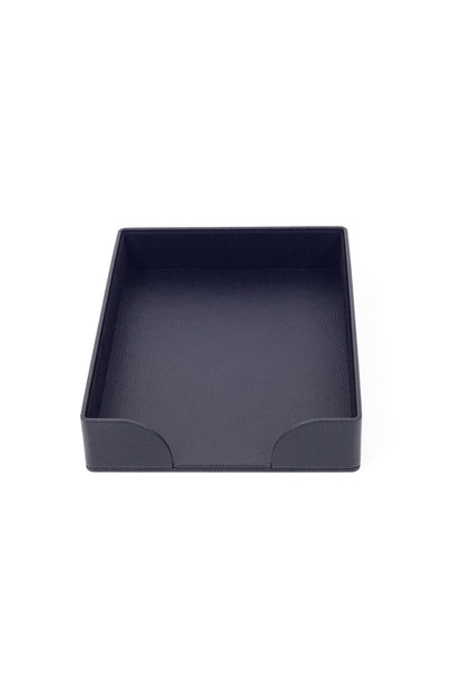 Roma Leather Document Rack Black
