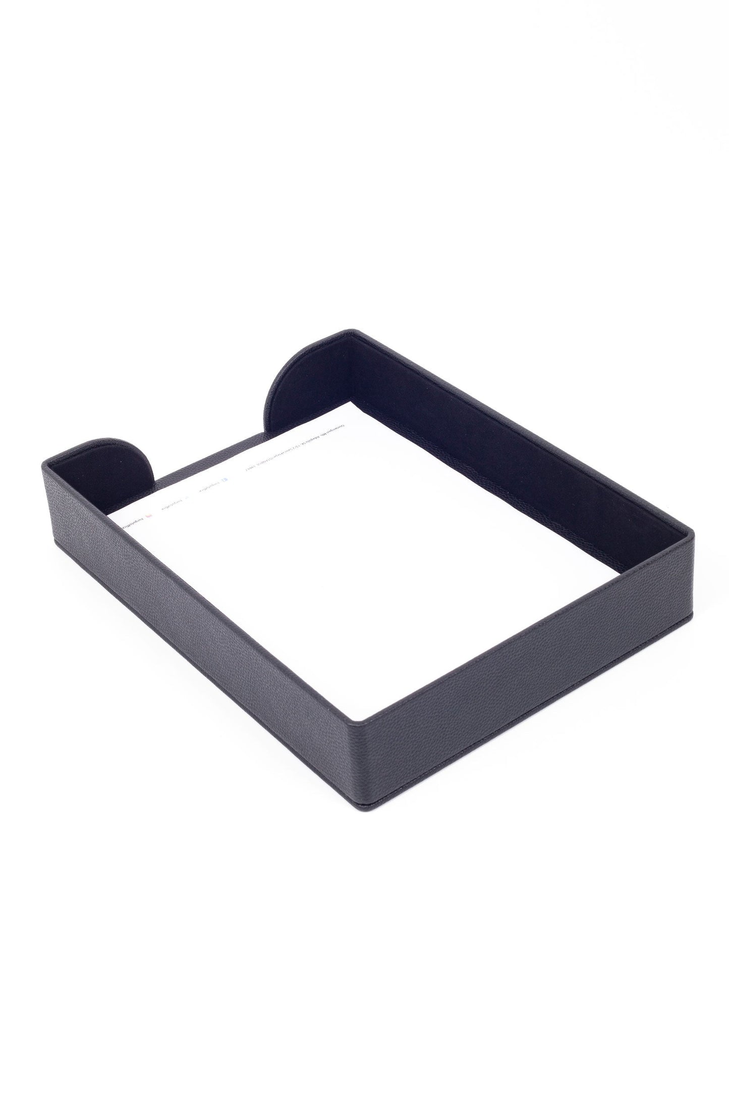 Roma Leather Document Rack Black