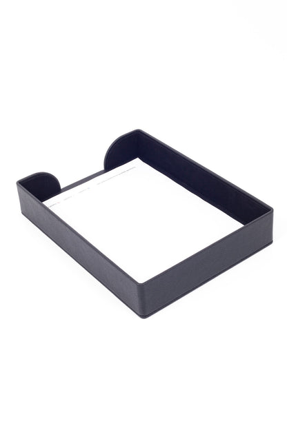 Roma Leather Document Rack Black