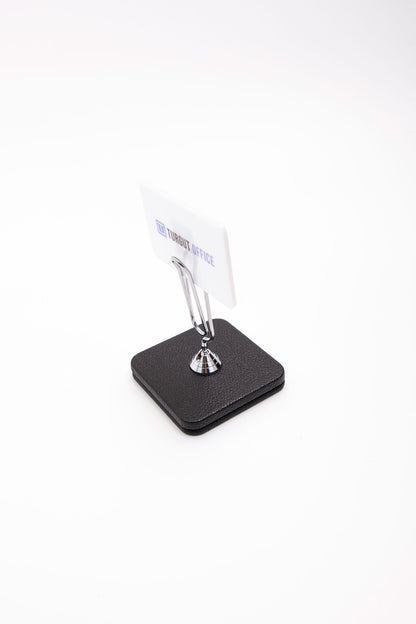 Leather Note Holder Chrome Detailed