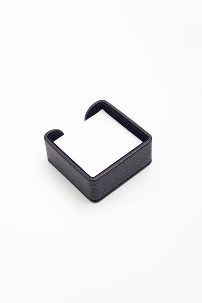 Felix Leather Note Holder Black 3.9x3.9inc