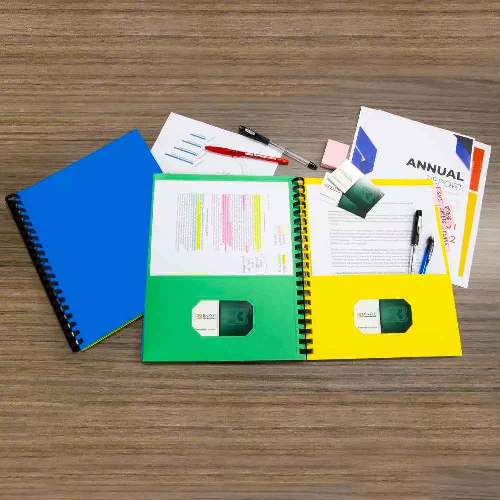 8-Pockets Portfolios Folder w/ View Cover