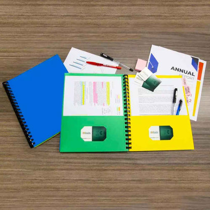 8-Pockets Portfolios Folder w/ View Cover