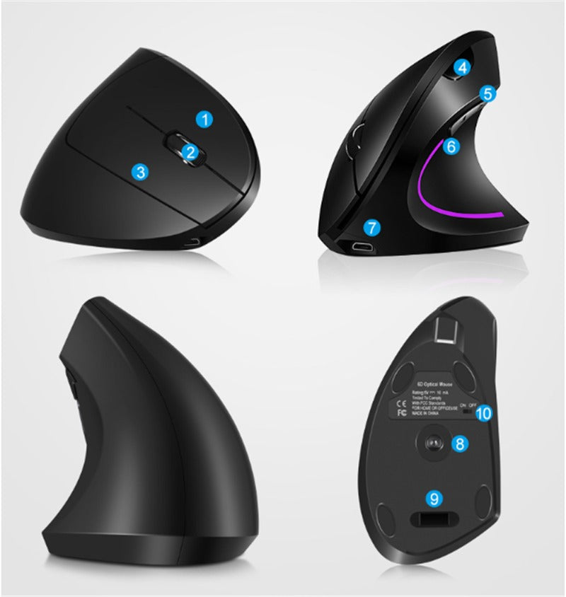 Vertical Wireless Gaming Mouse