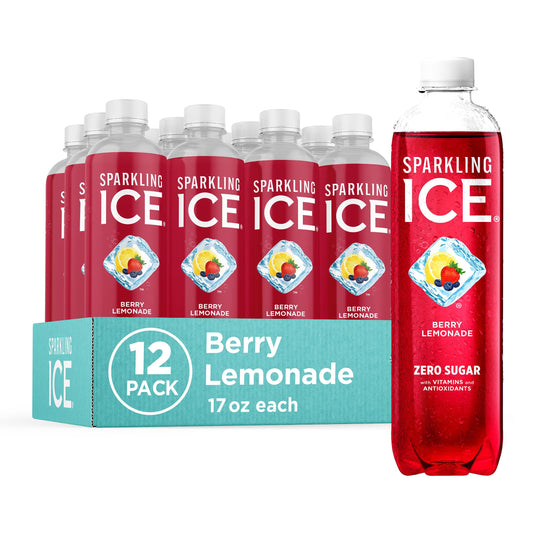 Sparkling Ice Berry Lemonade Sparkling Water Zero Sugar 17oz 12 Pack