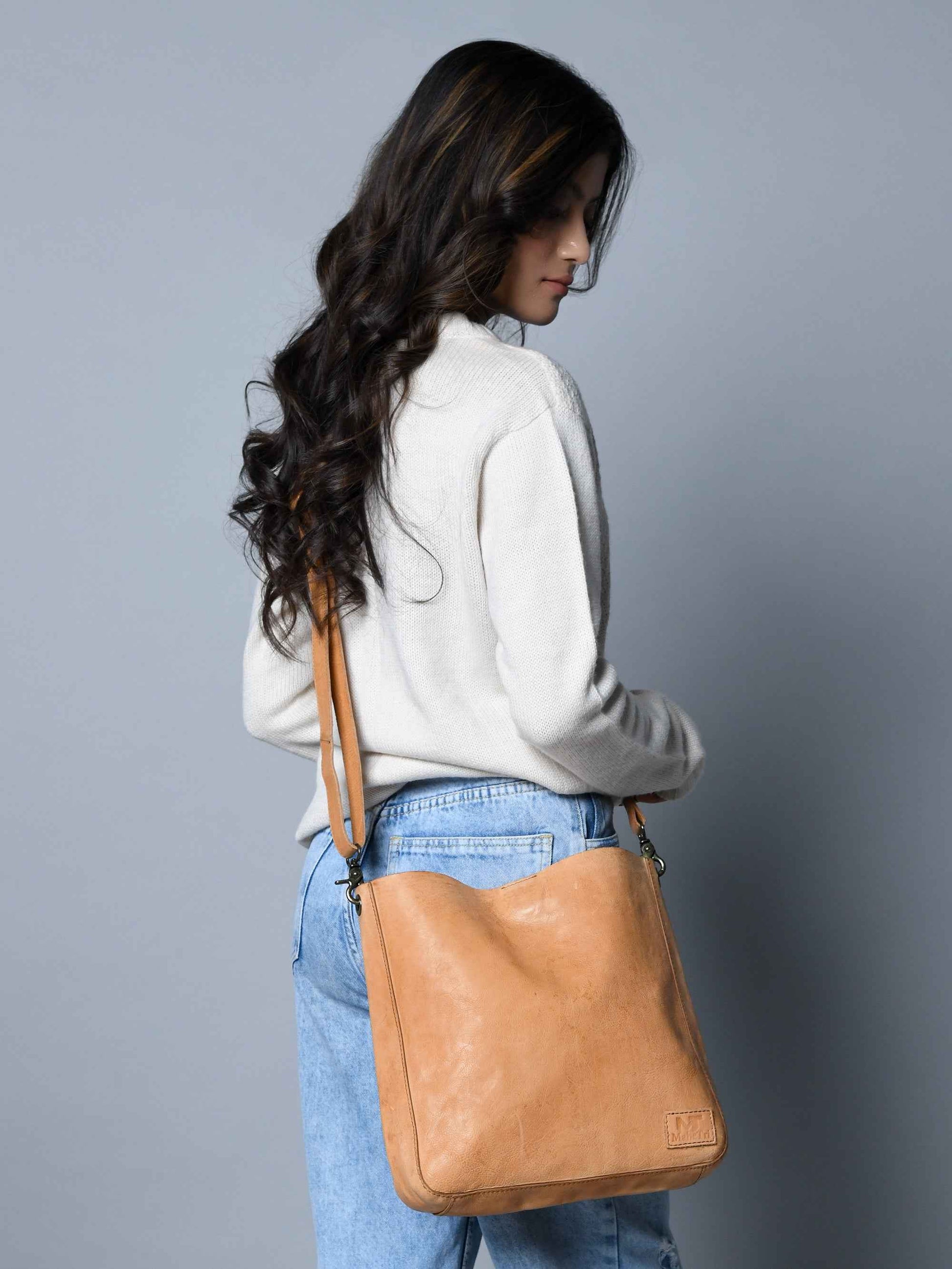 Serenity Everyday Crossbody Sling, Tan