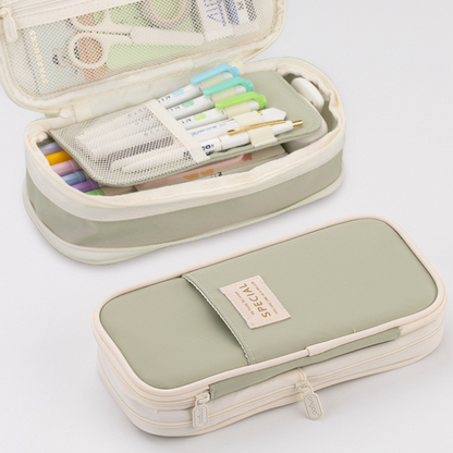 Transformable Macaron Color Pencil Case for Office