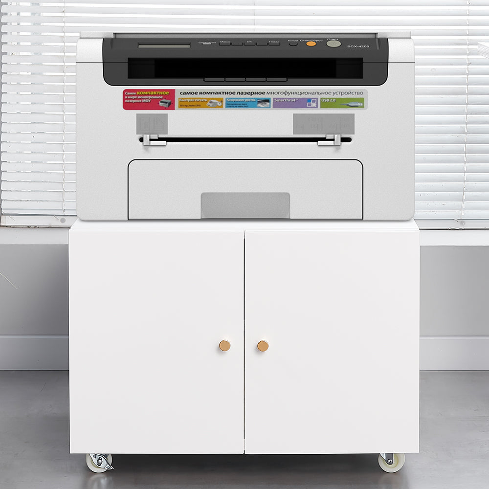 Office furniture Copier Cabinet white mobile pedestal file Printer Stand