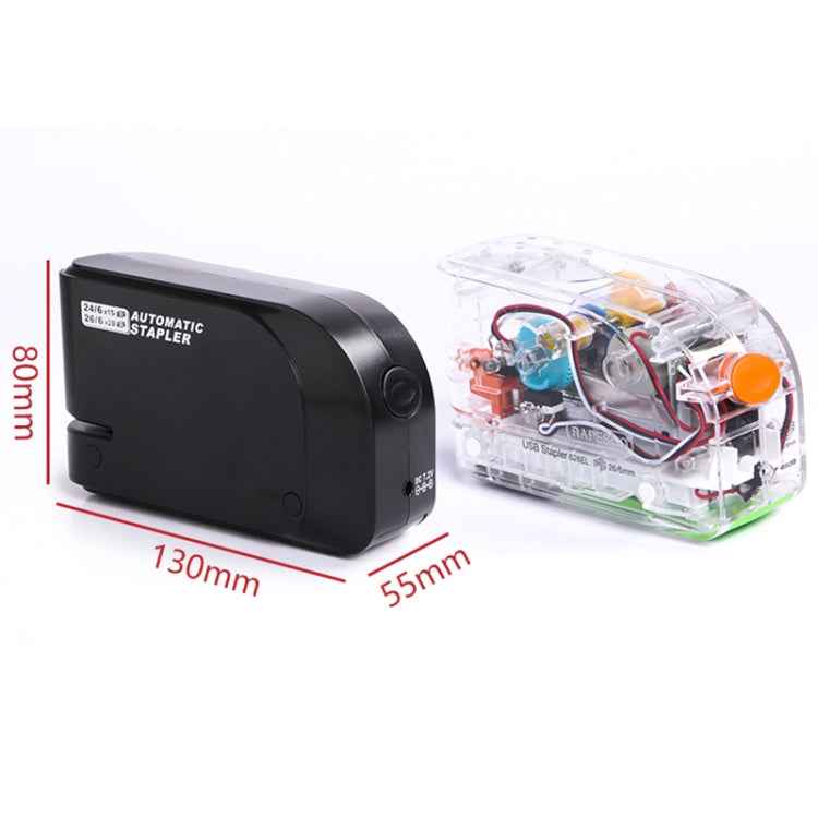 Electric Induction Stapler Automatic Office Bookbinding with 5 Boxes of Staples(Black)