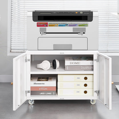 Office furniture Copier Cabinet white mobile pedestal file Printer Stand