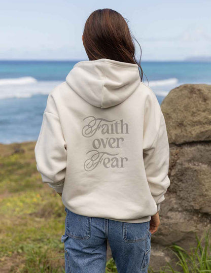 Faith Over Fear Taupe Unisex Hoodie