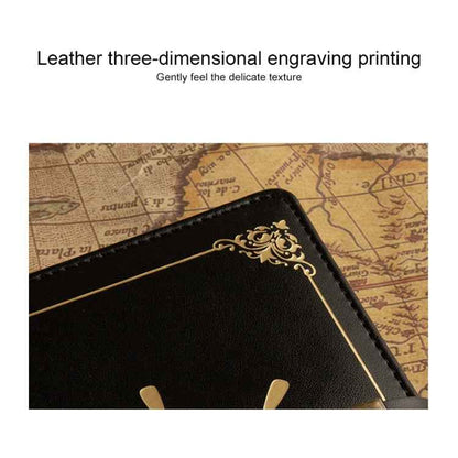 B6 Retro PU Cover Sailor Notebook Diary Book with Password Lock(Blue)