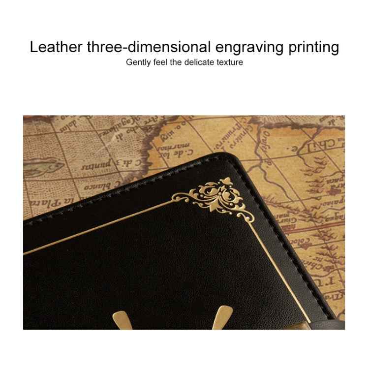 B6 Retro PU Cover Sailor Notebook Diary Book with Password Lock(Brown)
