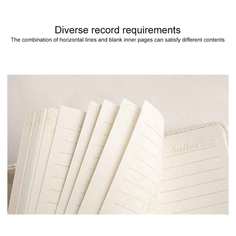 B6 Retro PU Cover Notebook Diary Book with Password Lock(Wine Red)